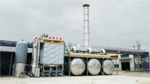 安徽瀚邦塑料包裝有限公司，一套大型印刷溶劑回收設備對接2臺印刷機